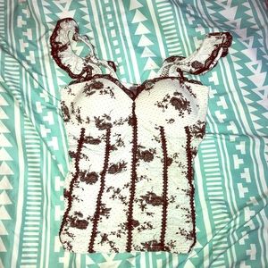 Corset Style Padded Tank Top